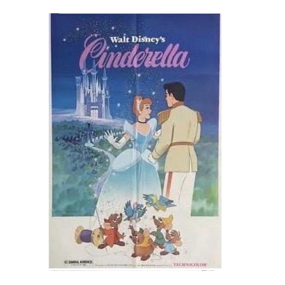Cinderella original one sheet movie posters 41” x 27”